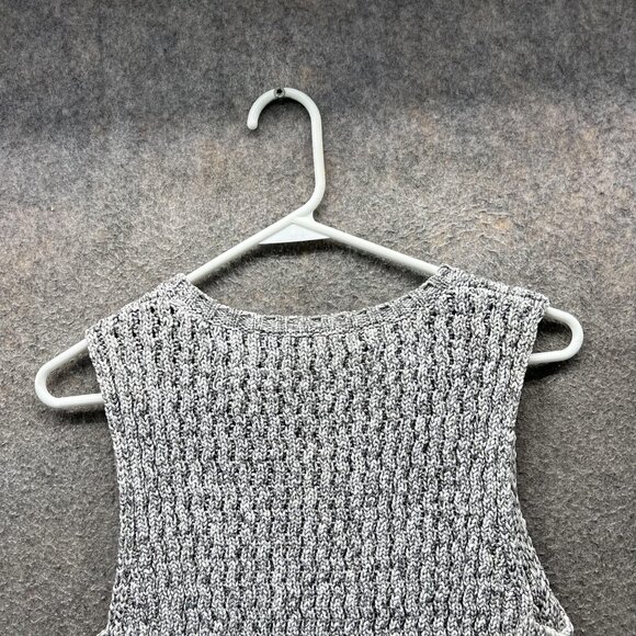 Theory Sweater Womens Medium Gray Marled Sleeveless Knit Tank Top Viscose Blend - Picture 7 of 9